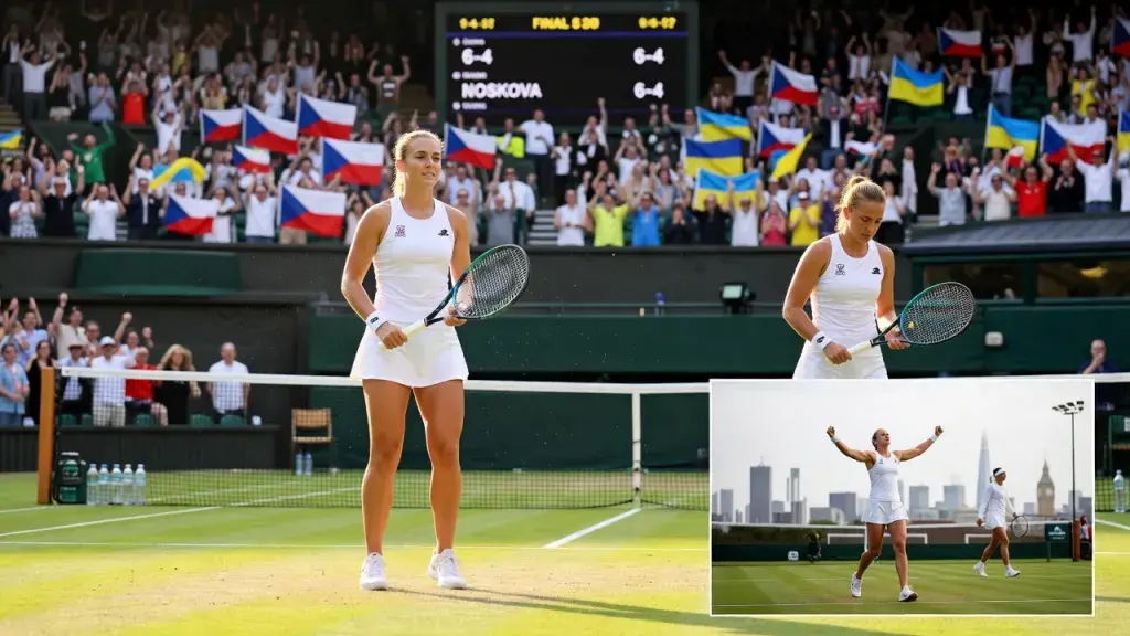 Noskova vence Kostyuk e garante inédita final tcheca em Wimbledon